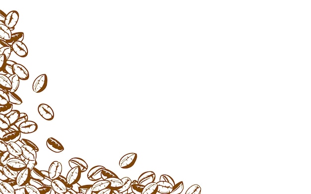 Arrière-plan des grains de café Encadrement des graines de café En arrière-plan de la bordure des grains