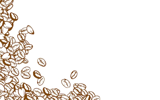 Arrière-plan des grains de café Encadrement des graines de café En arrière-plan de la bordure des grains