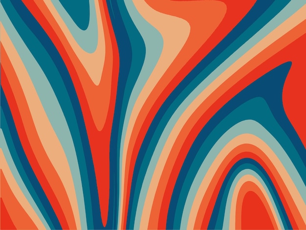 Arrière-plan de groove rétro psychédélique