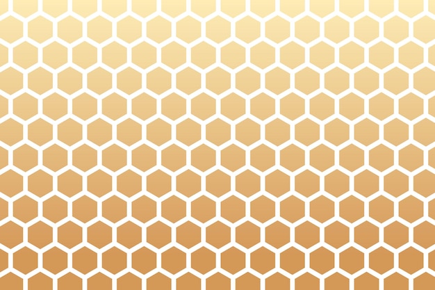 Vecteur arrière-plan hexagonal en gradient doré