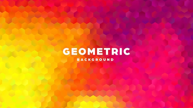 Arrière-plan hexagonal polygonal abstrait design à gradient triangulaire coloré forme de poly hexagone basse