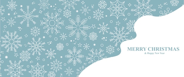 Arrière-plan d'hiver et de Noël avec des flocons de neige Arrière-plan de Noël pour carte de vœux Année nouvelle