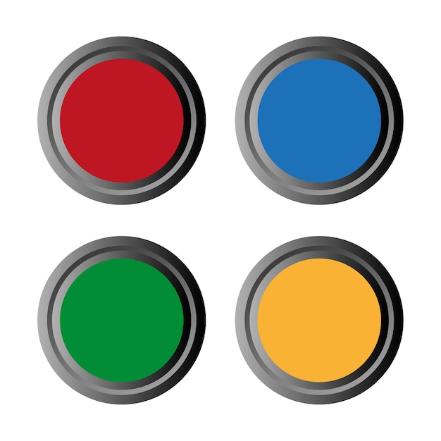 Arrière-plan d'icône de cercle 3d multicolore pour élément de conception Web ou d'impression Illustration vectorielle