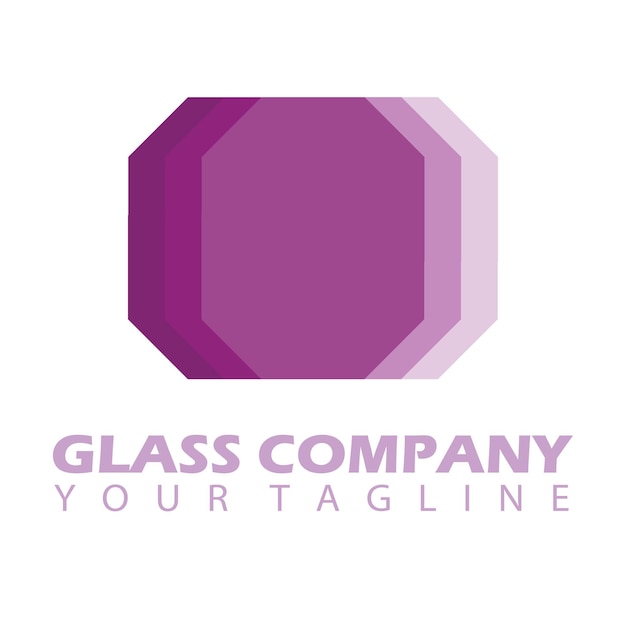 Vecteur arrière-plan de l'illustration du logo en verre vectoriel
