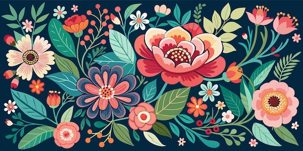 Arrière-plan illustré par des motifs floraux