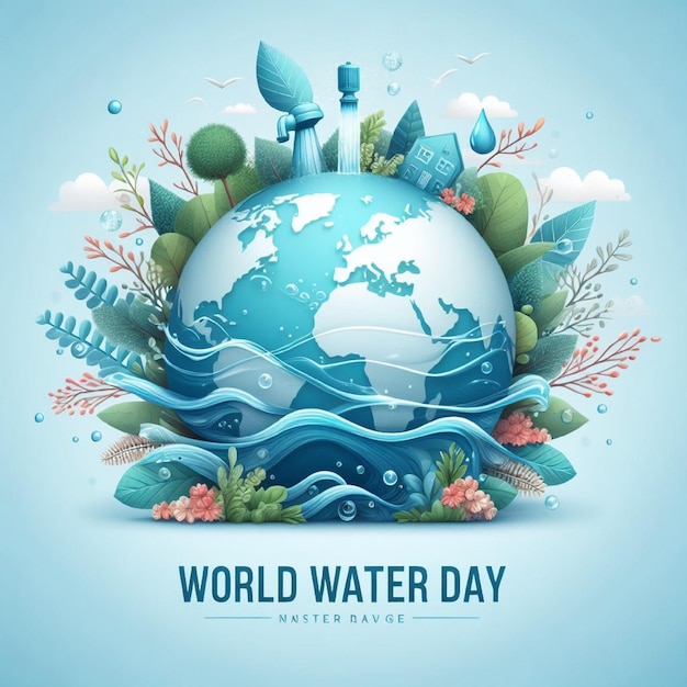 Vecteur arrière-plan de l'image de la journée mondiale de l'eau