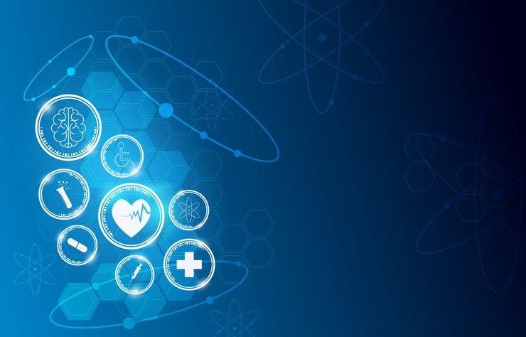 Vecteur arrière-plan de l'innovation dans les sciences de la santé