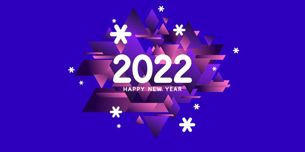 Arrière-plan Avec L'inscription Happy New Year 2022 Vector Illustration Dans Un Style Plat Et Plat