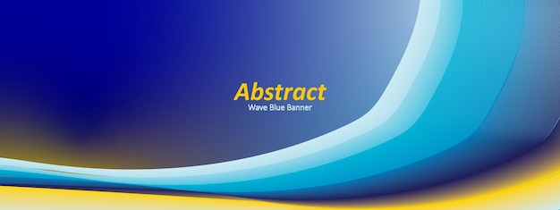Arrière-plan jaune ondulé et bleu avec gradient