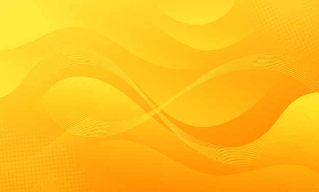 Arrière-plan jaune et orange abstrait avec des formes ondulées adapté aux affiches de flyers de sites Web