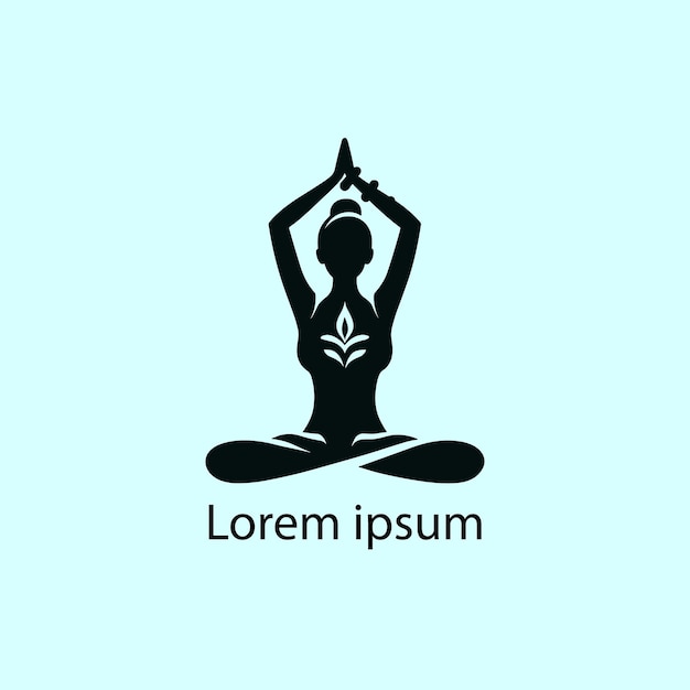 Un Arrière-plan De Logo De Yoga Avec Une Fleur De Lotus En Style Ligne