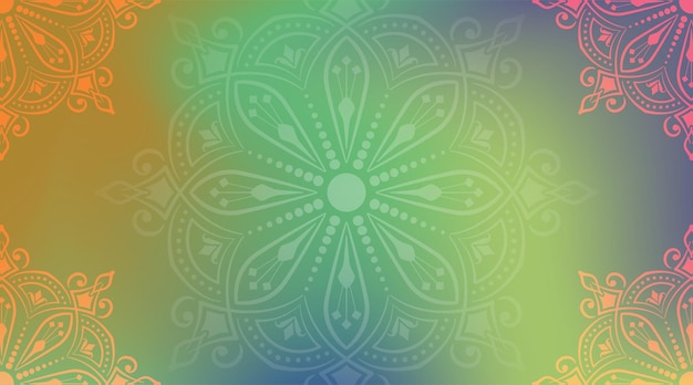 Arrière-plan de mandala décoratif coloré abstrait