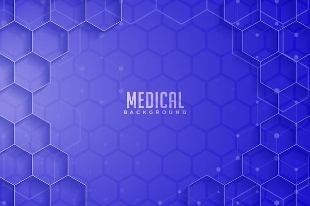 Arrière-plan médical abstrait avec des motifs hexagonaux