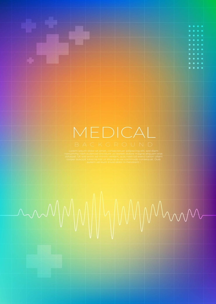 Vecteur arrière-plan médical moderne avec ligne d'ecg et symboles de croix abstraits
