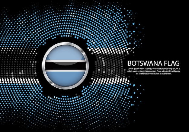 Arrière-plan Modèle De Gradient De Demi-teinte Du Drapeau Du Botswana