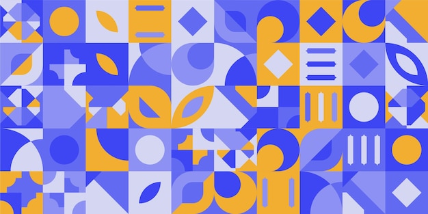 Arrière-plan en mosaïque plate
