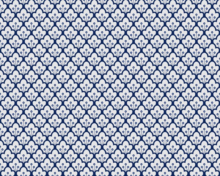 Vecteur arrière-plan à motif floral bleu