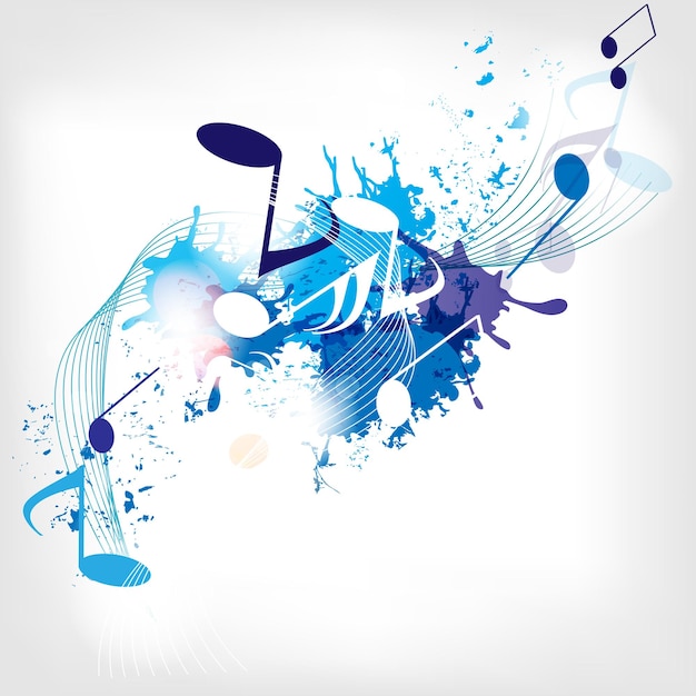 Arrière-plan musical abstrait avec des notes