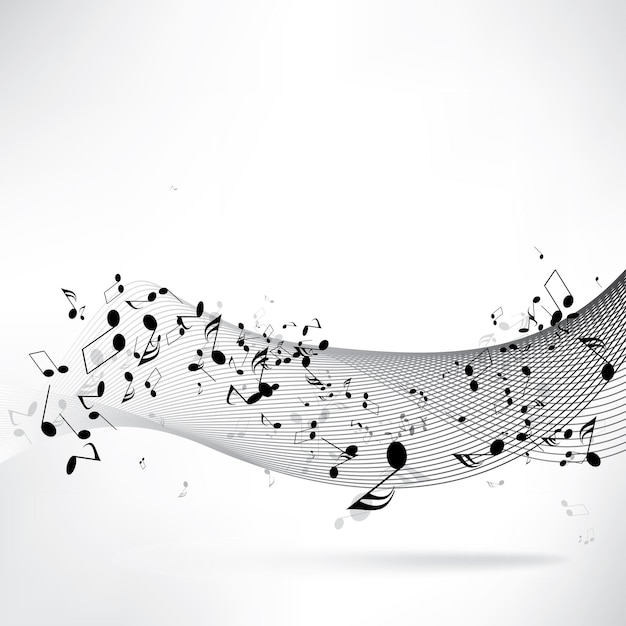 Arrière-plan musical abstrait avec des notes