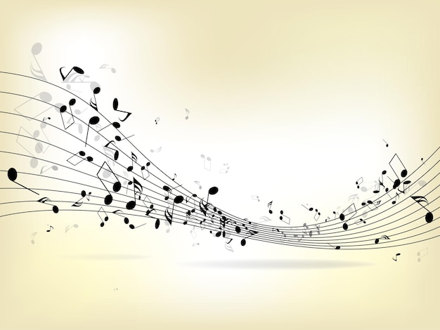 Arrière-plan de musique abstraite avec des notes