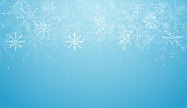 Arrière-plan de Noël Belle chute de flocons de neige papier peint