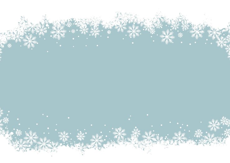Vecteur arrière-plan de noël avec une bordure de flocons de neige