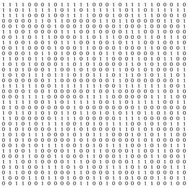 Arrière-plan avec des nombres sur l'écran code binaire zéro un codage de code informatique