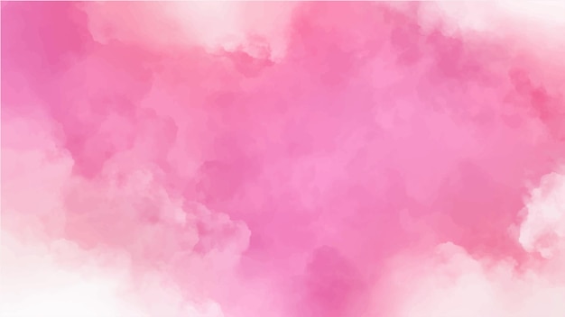 Arrière-plan de nuage à l'aquarelle rose pour la fête de la Saint-Valentin