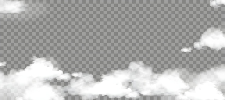 Vecteur arrière-plan de nuages réaliste