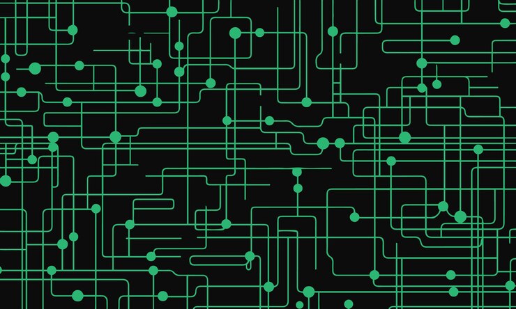 Arrière-plan numérique numérique des points et des lignes Arrière-plan de la technologie de connexion au réseau
