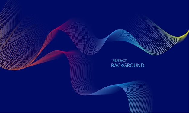 arrière-plan de l'onde de la ligne de gradient abstraite