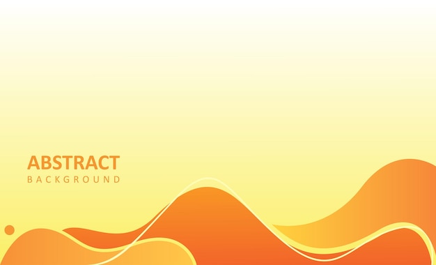Vecteur arrière-plan d'onde orange et jaune abstrait arrière-fond de courbe orange