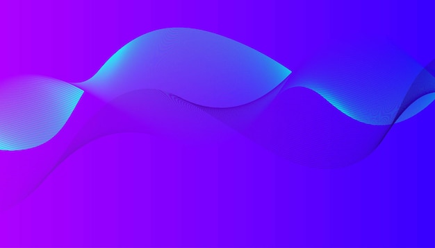 Arrière-plan à ondes abstraites avec des motifs circulaires bleus en gradient se chevauchant sur une surface sombre Parfait pour l'art numérique technologique et les thèmes de conception futuriste