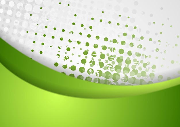 Arrière-plan ondulé vert abstrait conception vectorielle