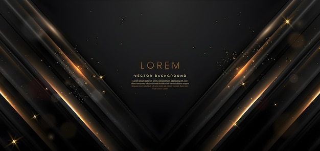 Arrière-plan en or noir de luxe