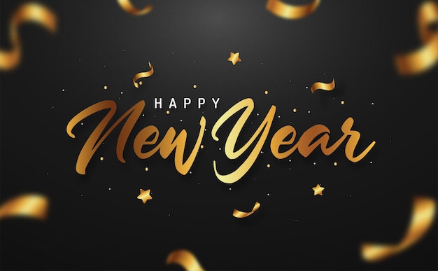Arrière-plan d'or pour une bonne année