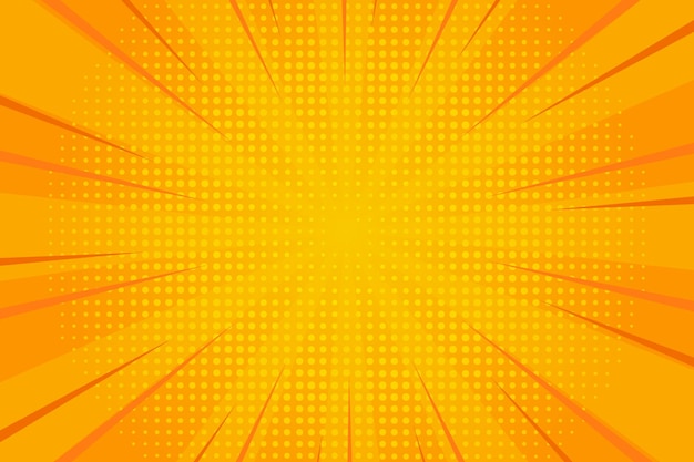 Arrière-plan orange abstrait de bande dessinée