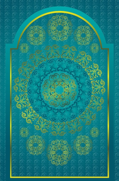 Arrière-plan Avec Ornement Mandala, Motif Indien Rond, Motif Musulman