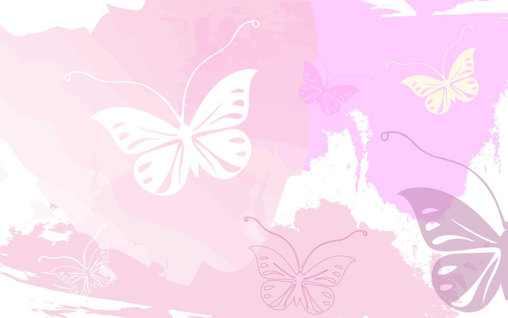 Vecteur arrière-plan de papillons dans des couleurs rose doux utilisez-le pour des publicités, des affiches, des médias sociaux