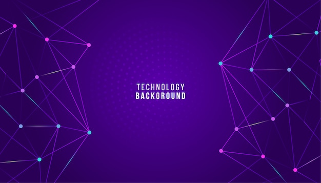 Arrière-plan des particules de la technologie abstraite