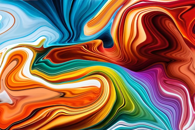 Arrière-plan de peinture de marbre liquide abstraite vectorielle fluide coloré