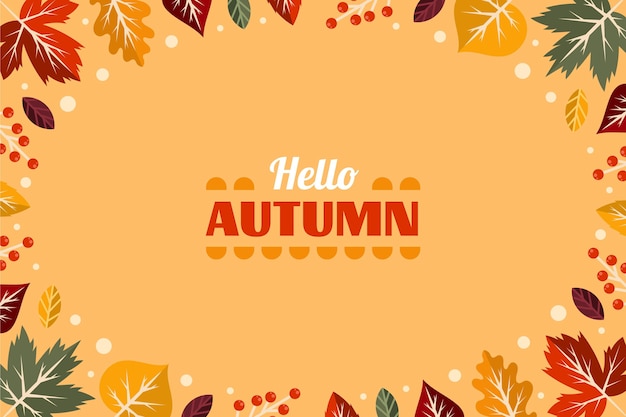 Arrière-plan plat de l'automne