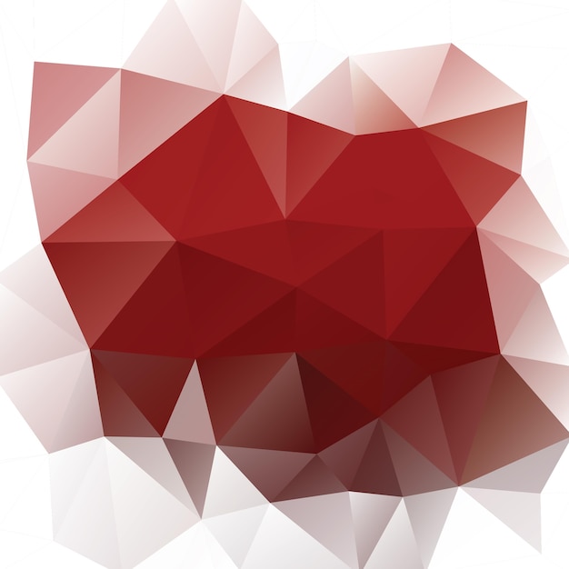 Arrière-plan Polygonal Dans Un Nuage Rouge Et Blanc