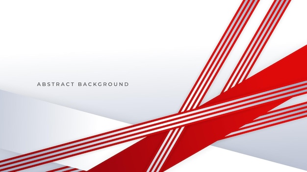 Arrière-plan rouge blanc géométrique abstrait moderne avec combinaison d'ombre pour la présentation d'arrière-plan de bannière d'entreprise d'entreprise et beaucoup plus Premium Vector
