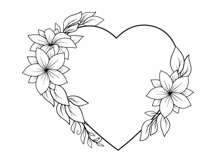 Vecteur arrière-plan de la saint-valentin avec ornement bouquet cadre de fleurs