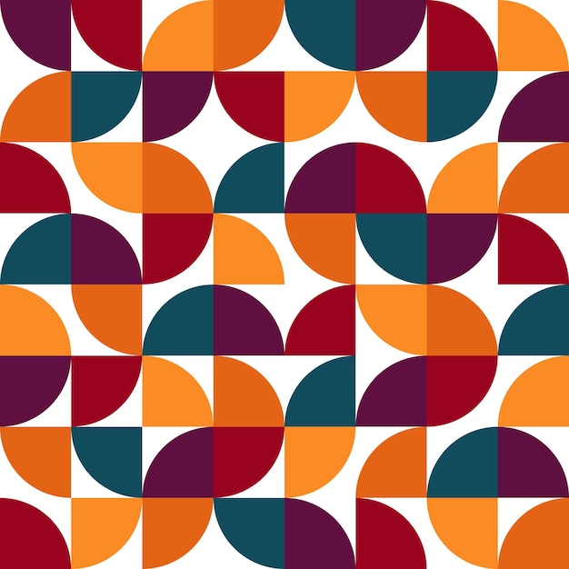 Arrière-plan sans couture de motif géométrique Bauhaus dans les couleurs d'Halloween