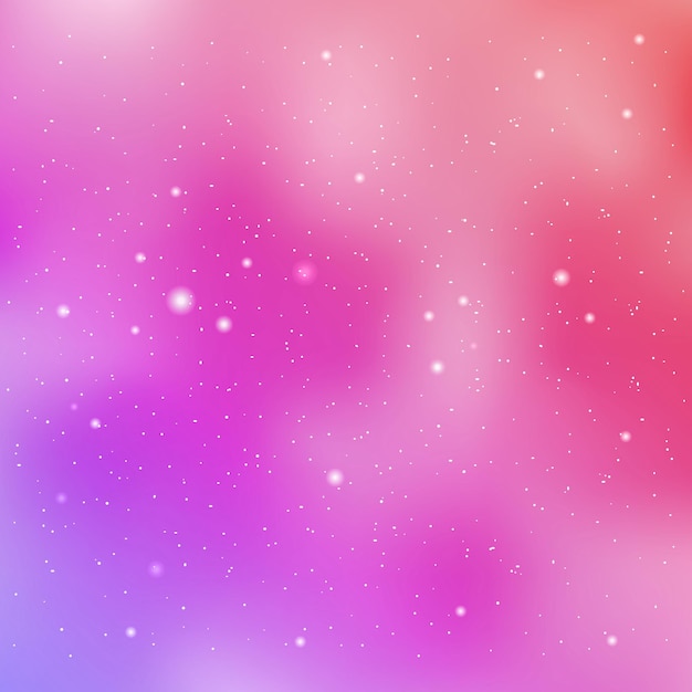 Vecteur arrière-plan spatial vectoriel en couleurs roses arrière-plane spatiale colorée avec des amas d'étoiles gradient lumineux