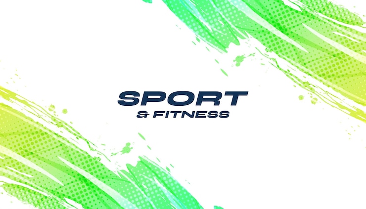 Vecteur arrière-plan sportif abstrait avec des coups de pinceau de gradient vert et jaune et un effet de demi-ton arrière-plan grunge dynamique éléments de grattage et de texture pour la conception