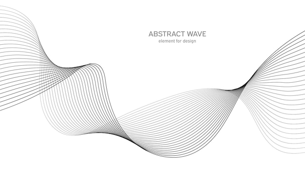 Arrière-plan stylisé de l'art de la ligne de vague abstraite.