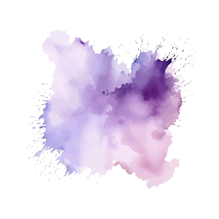 Vecteur arrière-plan de tache d'aquarelle à la lavande douce